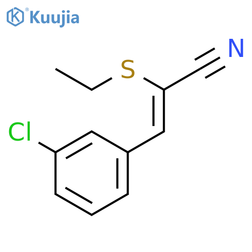 2-Propenenitrile, 3-(3-chlorophenyl)-2-(ethylthio)-, (Z)- structure