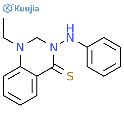 4(1H)-Quinazolinethione, 1-ethyl-2,3-dihydro-3-(phenylamino)- structure