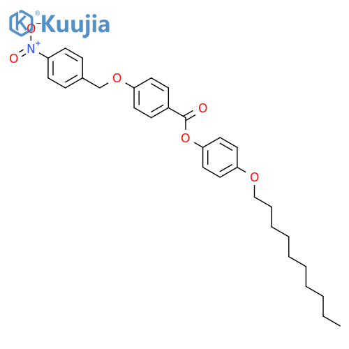 Benzoic acid, 4-[(4-nitrophenyl)methoxy]-, 4-(decyloxy)phenyl ester structure