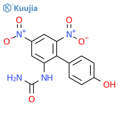 Urea, (4'-hydroxy-4,6-dinitro[1,1'-biphenyl]-2-yl)- structure