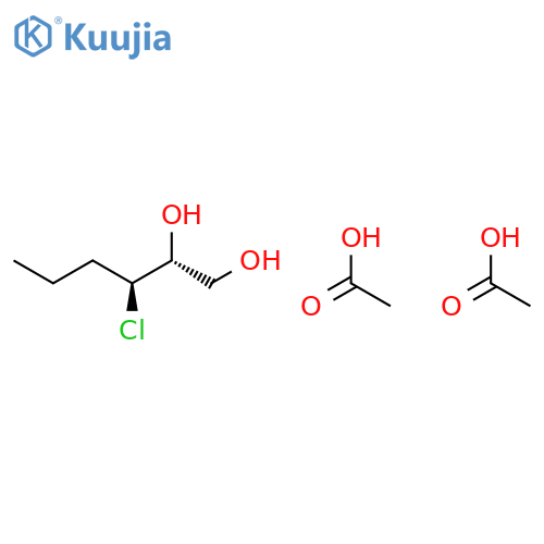 1,2-Hexanediol, 3-chloro-, diacetate, (R*,S*)- structure