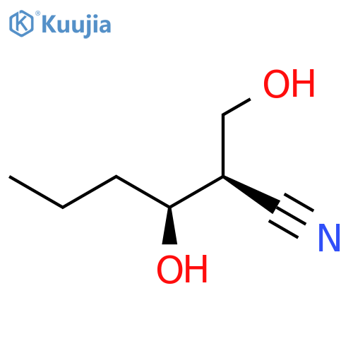Hexanenitrile, 3-hydroxy-2-(hydroxymethyl)-, (2R,3S)-rel- structure