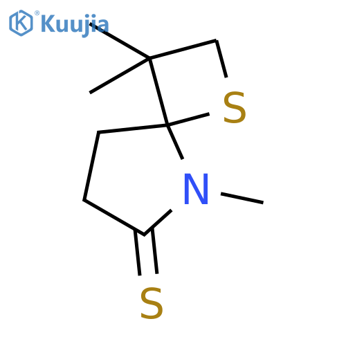 1-Thia-5-azaspiro[3.4]octane-6-thione, 3,3,5-trimethyl- structure