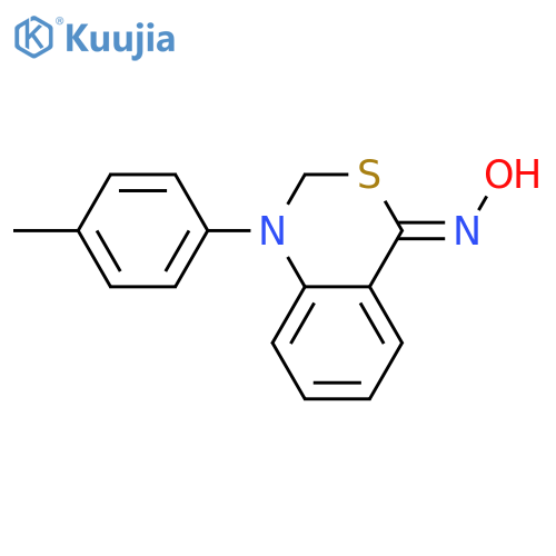 4H-3,1-Benzothiazin-4-one, 1,2-dihydro-1-(4-methylphenyl)-, oxime structure