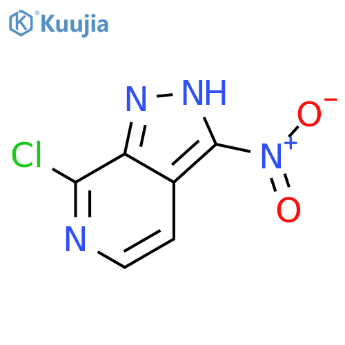 7-chloro-3-nitro-1H-pyrazolo3,4-cpyridine structure