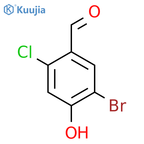 5-Bromo-2-chloro-4-hydroxybenzaldehyde structure