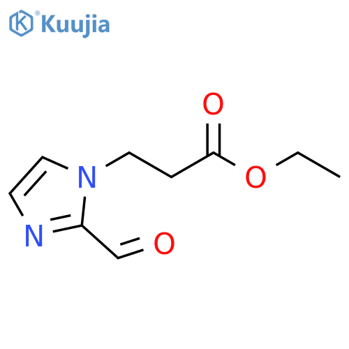 2-formyl-1H-Imidazole-1-propanoic acid ethyl ester structure