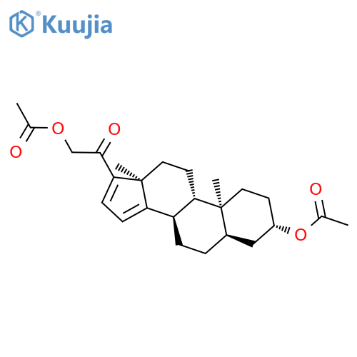 Pregna-14,16-dien-20-one, 3,21-bis(acetyloxy)-, (3b,5b)- structure
