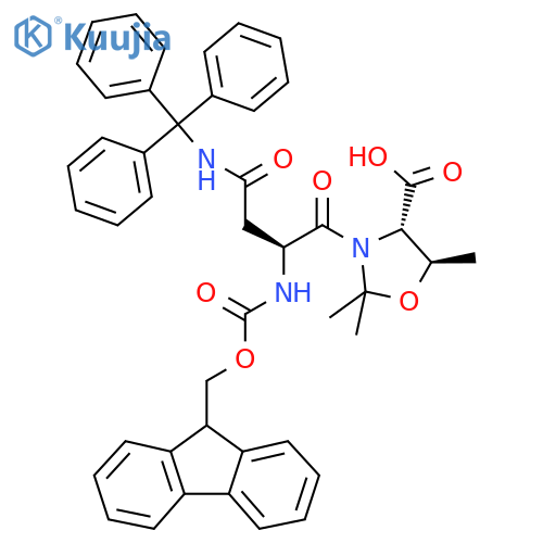 Fmoc-Asn(Trt)-Thr(yMe,Mepro)-OH structure