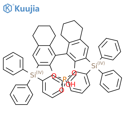(11bR)-4-Hydroxy-2,6-bis(triphenylsilyl)-8,9,10,11,12,13,14,15-octahydrodinaphtho[2,1-d:1',2'-f][1,3,2]dioxaphosphepine 4-oxide structure