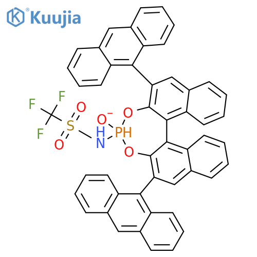 (S)-3,3'-Bis(9-anthracenyl)-1,1'-binaphthyl-2,2'-diyl-N-triflyl phosphoramide structure