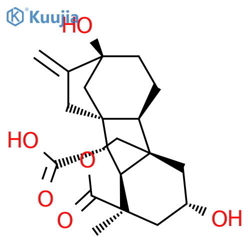 Gibbane-1,10-dicarboxylic acid, 3,7-dihydroxy-4a-(hydroxymethyl)-1-methyl-8-methylene-, 1,4a-lactone, (1α,3β,4aα,4bβ,10β)- (9CI) structure