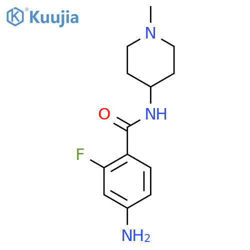 4-Amino-2-fluoro-N-(1-methyl-4-piperidyl)benzamide structure