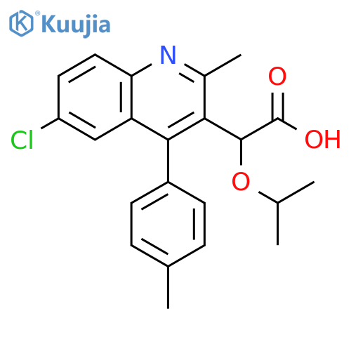 [6-Chloro-2-methyl-4-(4-methylphenyl)-3-quinolinyl](isopropoxy)acetic acid structure