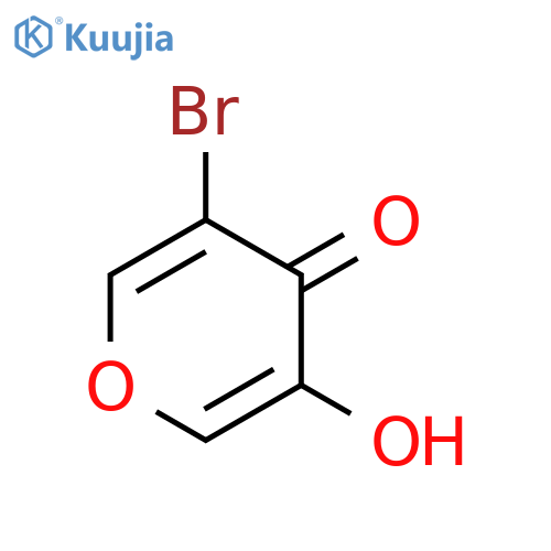 3-bromo-5-hydroxy-4H-pyran-4-one structure
