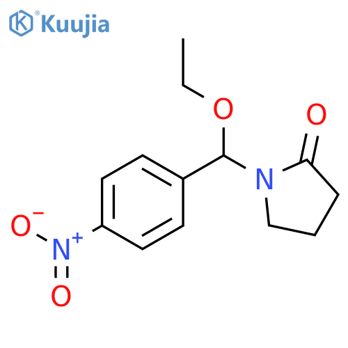 2-Pyrrolidinone, 1-[ethoxy(4-nitrophenyl)methyl]- structure