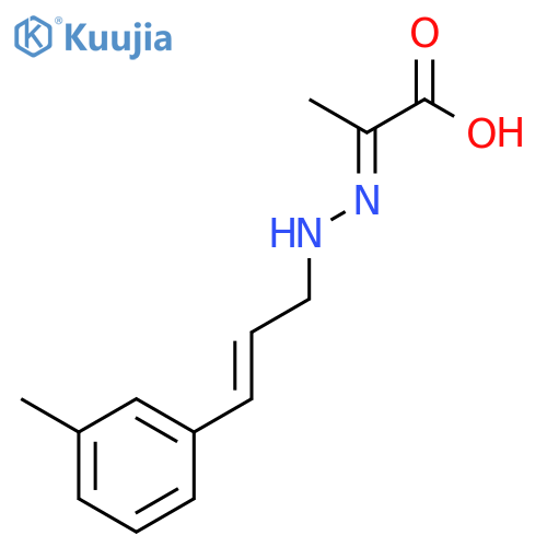 Propanoic acid, 2-[[3-(3-methylphenyl)-2-propenyl]hydrazono]- structure
