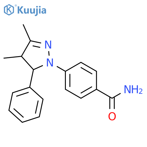 Benzamide, 4-(4,5-dihydro-3,4-dimethyl-5-phenyl-1H-pyrazol-1-yl)- structure