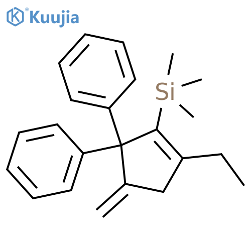 Silane, (2-ethyl-4-methylene-5,5-diphenyl-1-cyclopenten-1-yl)trimethyl- structure