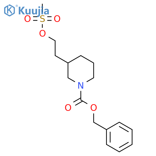 Benzyl 3-(2-((methylsulfonyl)oxy)ethyl)piperidine-1-carboxylate structure