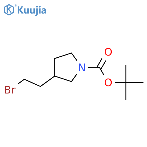 tert-Butyl 3-(2-bromoethyl)pyrrolidine-1-carboxylate structure