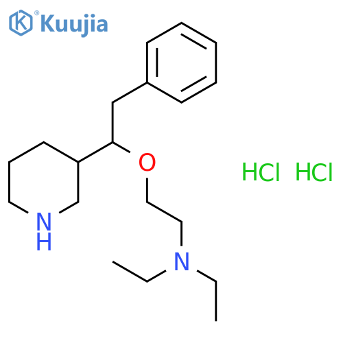 N,N-diethyl-2-(2-phenyl-1-piperidin-3-ylethoxy)ethanamine dihydrochloride structure