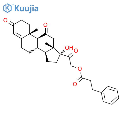 Pregn-4-ene-3,11,20-trione, 17-hydroxy-21-(1-oxo-3-phenylpropoxy)- structure