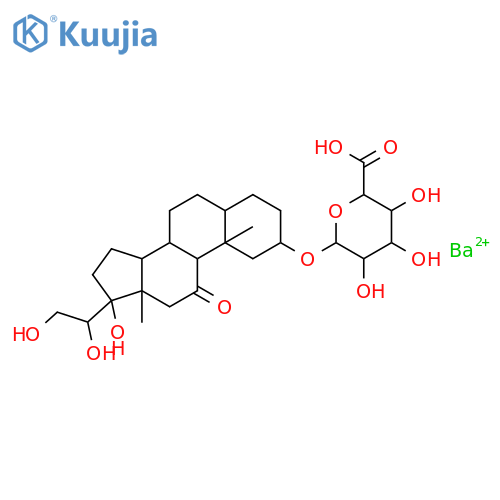 b-D-Glucopyranosiduronic acid, (3a,5b,20R)-17,20,21-trihydroxy-11-oxopregnan-3-yl, bariumsalt (2:1) (9CI) structure