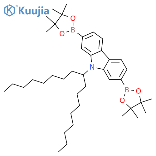 9-(Heptadecan-9-yl)-2,7-bis(4,4,5,5-tetramethyl-1,3,2-dioxaborolan-2-yl)-9H-carbazole structure