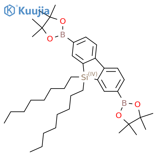 5,5-Dioctyl-3,7-bis(4,4,5,5-tetramethyl-1,3,2-dioxaborolan-2-yl)-5H-dibenzo[b,d]silole structure
