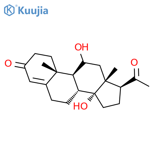Pregn-4-ene-3,20-dione,11,14-dihydroxy-, (11a)- (9CI) structure