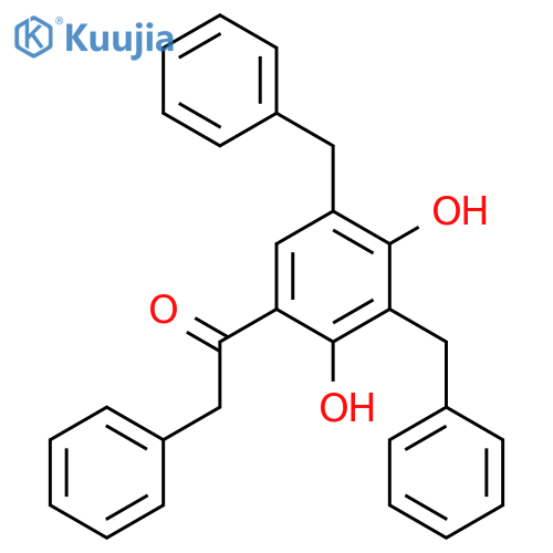 Ethanone, 1-[2,4-dihydroxy-3,5-bis(phenylmethyl)phenyl]-2-phenyl- structure
