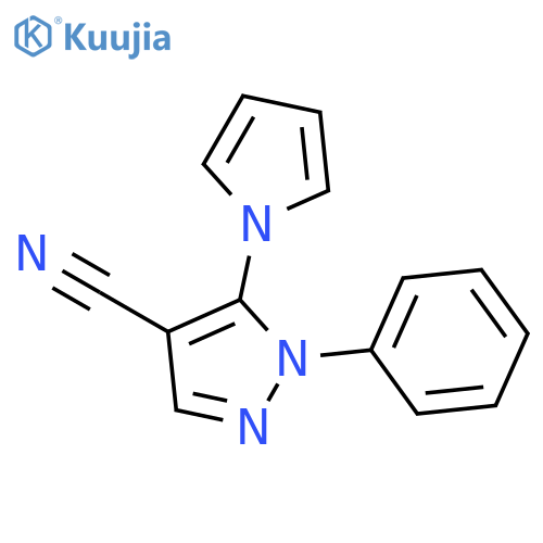 1H-Pyrazole-4-carbonitrile,1-phenyl-5-(1H-pyrrol-1-yl)- structure