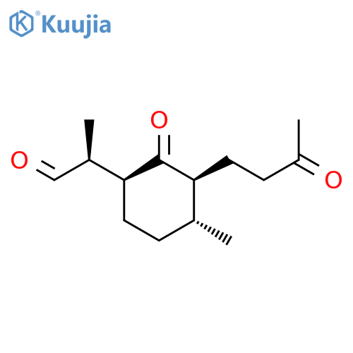 (αS,1S,3S,4R)-α,4-Dimethyl-2-oxo-3-(3-oxobutyl)-Cyclohexane Acetaldehyde structure