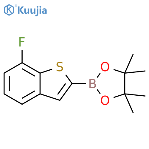 Benzo[b]thiophene, 7-fluoro-2-(4,4,5,5-tetramethyl-1,3,2-dioxaborolan-2-yl)- structure