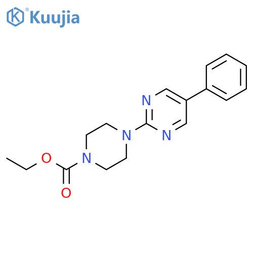 1-Piperazinecarboxylic acid, 4-(5-phenyl-2-pyrimidinyl)-, ethyl ester structure