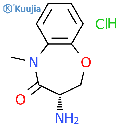 (S)-3-Amino-5-methyl-2,3-dihydrobenzo[b][1,4]oxazepin-4(5H)-one hydrochloride structure