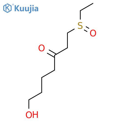 3-Heptanone, 1-(ethylsulfinyl)-7-hydroxy- structure