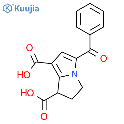 5-Benzoyl-2,3-dihydro-1H-pyrrolizine-1,7-dicarboxylic acid structure