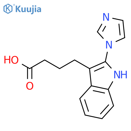 1H-Indole-3-butanoic acid, 2-(1H-imidazol-1-yl)- structure