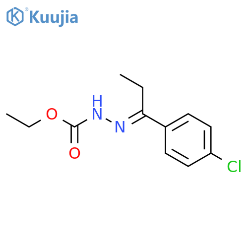 Hydrazinecarboxylic acid, [1-(4-chlorophenyl)propylidene]-, ethyl ester structure