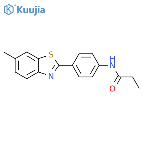 N-4-(6-methyl-1,3-benzothiazol-2-yl)phenylpropanamide structure