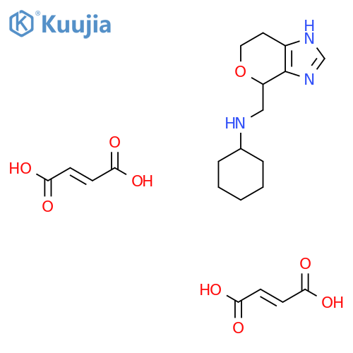 4-(N-Cyclohexylaminomethyl)-1(3),4,6,7-tetrahydro-1(3)H-pyrano(3,4-d)imidazole difumarate structure