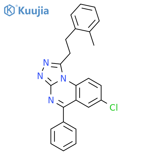 [1,2,4]Triazolo[4,3-a]quinazoline,7-chloro-1-[2-(methylphenyl)ethyl]-5-phenyl- (9CI) structure
