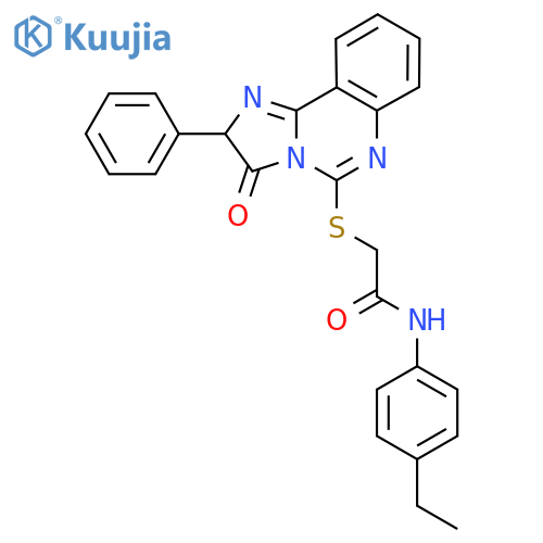 N-(4-ethylphenyl)-2-({3-oxo-2-phenyl-2H,3H-imidazo1,2-cquinazolin-5-yl}sulfanyl)acetamide structure