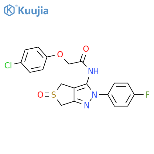 2-(4-chlorophenoxy)-N-2-(4-fluorophenyl)-5-oxo-2H,4H,6H-5lambda4-thieno3,4-cpyrazol-3-ylacetamide structure