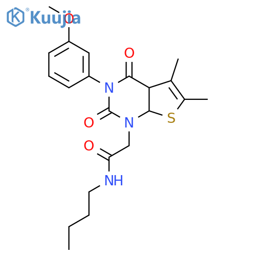 N-butyl-2-3-(3-methoxyphenyl)-5,6-dimethyl-2,4-dioxo-1H,2H,3H,4H-thieno2,3-dpyrimidin-1-ylacetamide structure