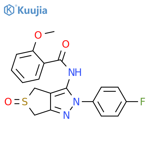 N-2-(4-fluorophenyl)-5-oxo-2H,4H,6H-5lambda4-thieno3,4-cpyrazol-3-yl-2-methoxybenzamide structure