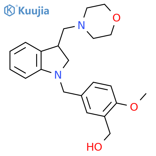 5-2,3-Dihydro-3-(4-Morpholinylmethyl)-1H-Indol-1-ylMethyl-2-Methoxy-Benzenemethanol structure