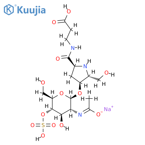 N-[(2α,4α,5β)-4-[[2-(Acetylamino)-2-deoxy-4-O-sodiosulfo-β-D-glucopyranosyl]oxy]-5-(hydroxymethyl)-L-prolyl]-β-alanine structure